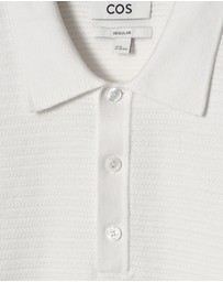 COS - Textured Knitted Cotton Polo Shirt