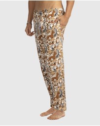 Mitch Dowd - Mens Dog Yard Flannel Sleep Pants - Beige