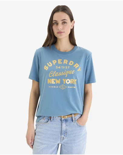 Superdry - Luxe Metallic Logo Relaxed Tee