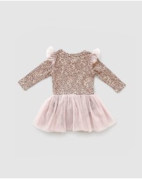 WITH LOVE FOR KIDS - Tulle Flutter Long Sleeve Tutu Onesie - Babies