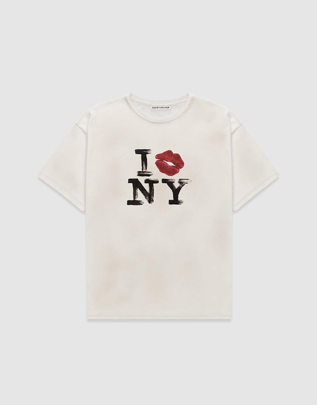 Duke + Dexter - I Kiss NY Vintage White T-Shirt