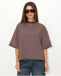Dazie - Serve Stripe T-Shirt