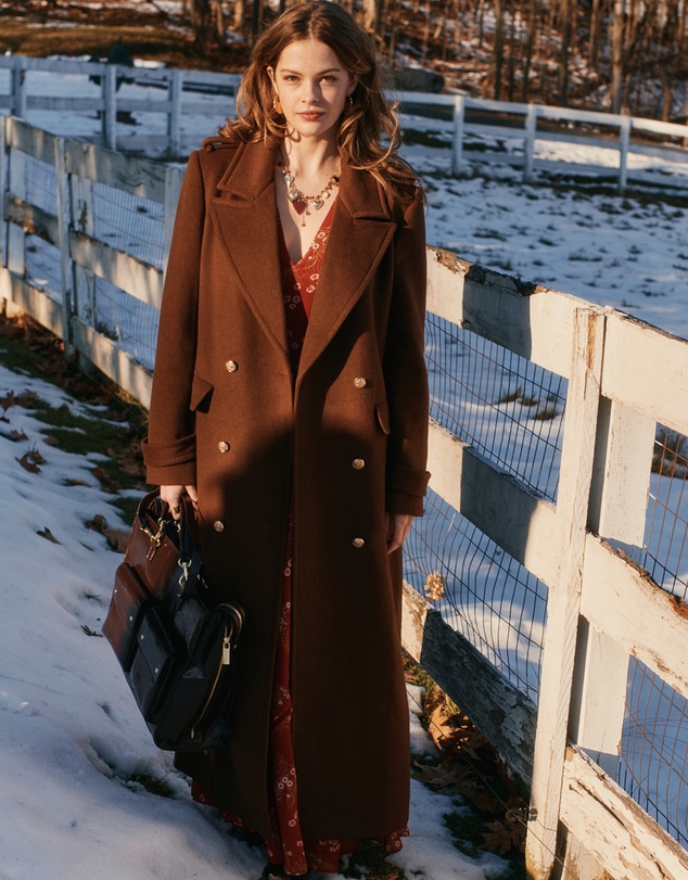 Belle & Bloom - Command Wool Blend Double Breast Maxi Coat