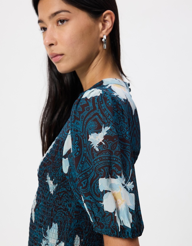 & Other Stories - Smocked Puff-Sleeve Midi Dress