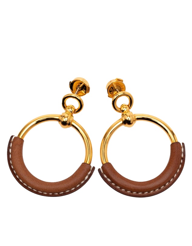 Pre-Loved by Azura Reborn - Pre-Loved Gold Plated Barenia Loop Earrings