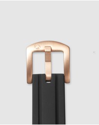 Maxum - Liberty Band - Black Silicone With Rose Gold Buckle