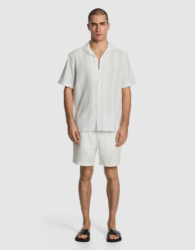 yd. - Aruba Stripe Cotton Shirt