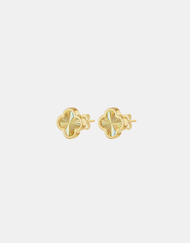 Zoe Olivia - 9K Gold Rainbow Petal Stud Earrings