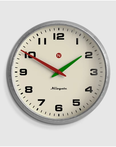 Newgate - Newgate Superstore Wall Clock Alpha Dial Galvanised