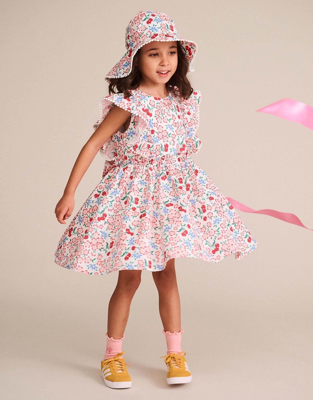 Huxbaby - Tropical Floral Bow Back Dress - Babies-Teens
