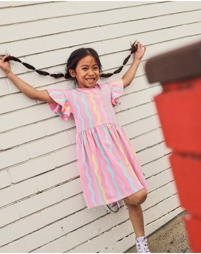 Rock Your Kid - Candry Stripe Fleur Dress