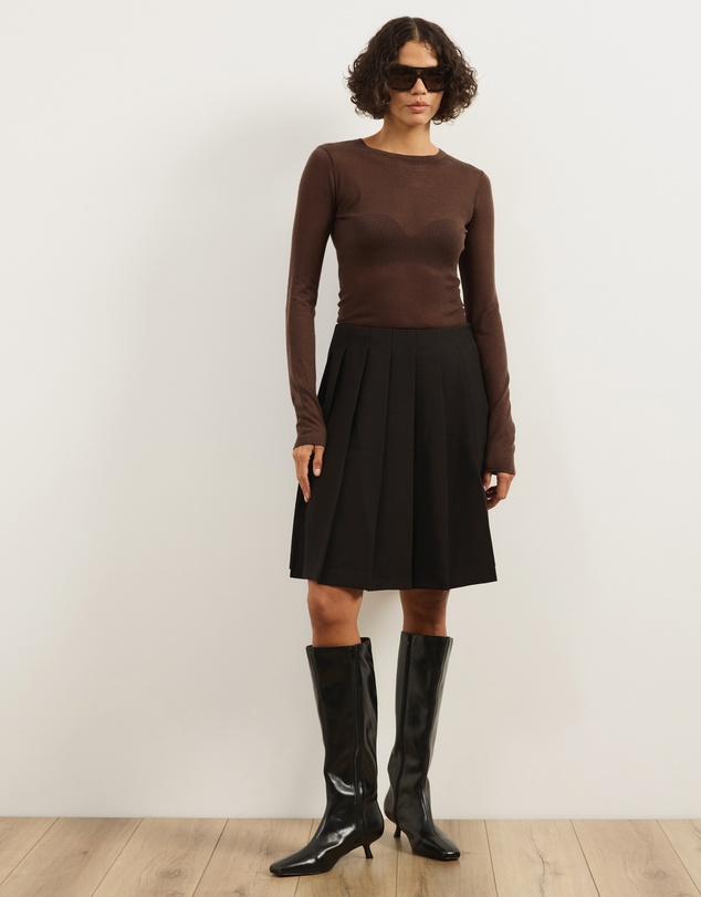 Atmos&Here - Elspeth Pleated Knee Length Skirt