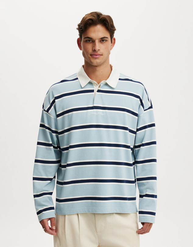 Cotton On - Box Fit Rugby Polo
