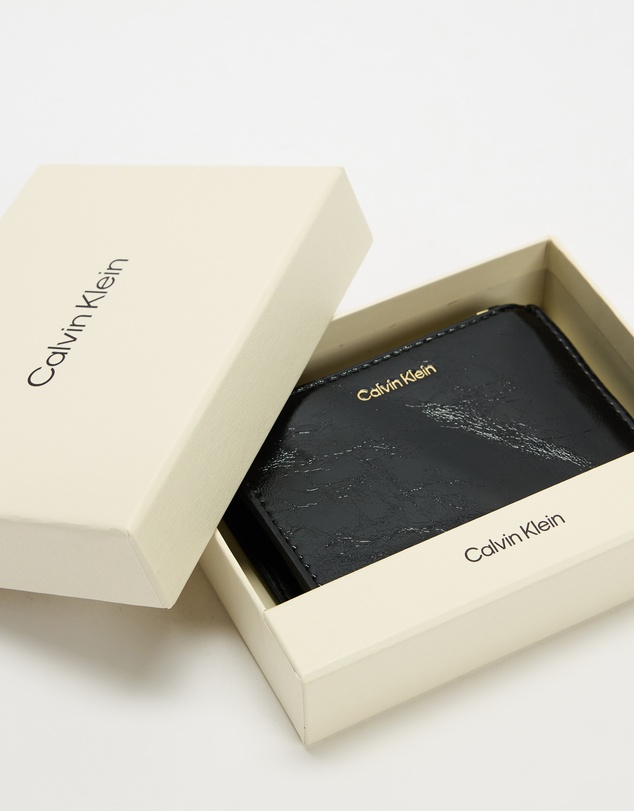 Calvin Klein - Foil Logo Glossy Double Zip Cardcase