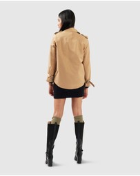 Belle & Bloom - Cool Nights Cropped Trench Coat