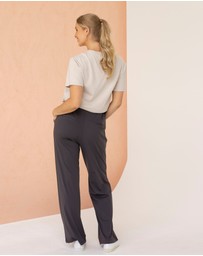 Angel Maternity - Miya Maternity High Waist Multi-Function Pants in Dark Taupe