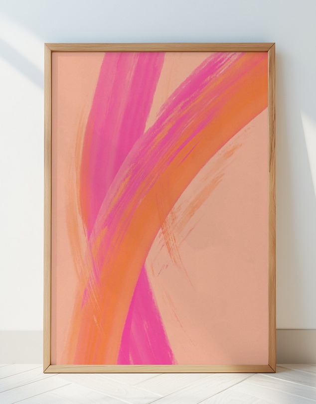 Olive et Oriel - Color Strokes No 15 by Treechild Art Print