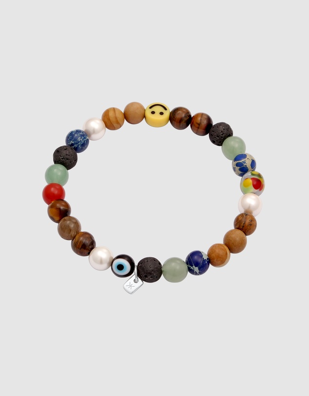 Kuzzoi - ICONIC EXCLUSIVE - Smiling Face Charm Bracelet in 925 Sterling Silver