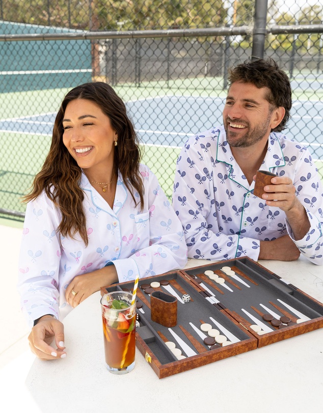 Sant And Abel - Women's Tennis Bows Long PJ Set