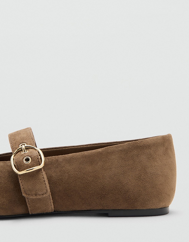 M.N.G - Suede Leather Ballet Flats