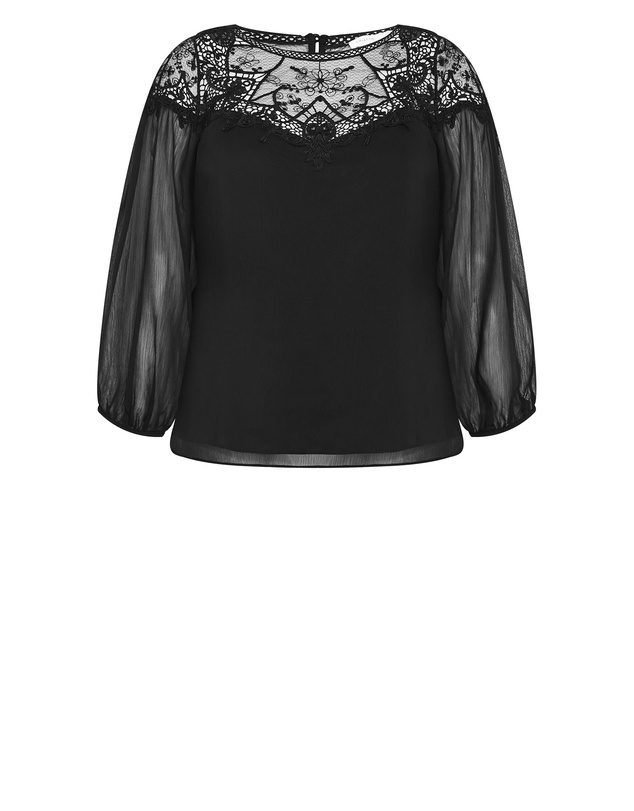 City Chic - Emilee Lace Shirt