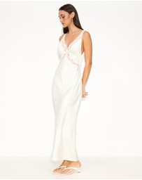 Dazie - Moonlit Lace Satin Maxi Dress