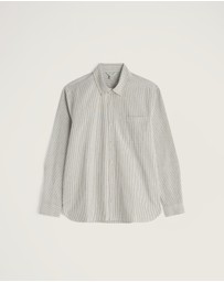 Seasalt - Seasalt Cornwall Green Men's Jenken Striped Shirt