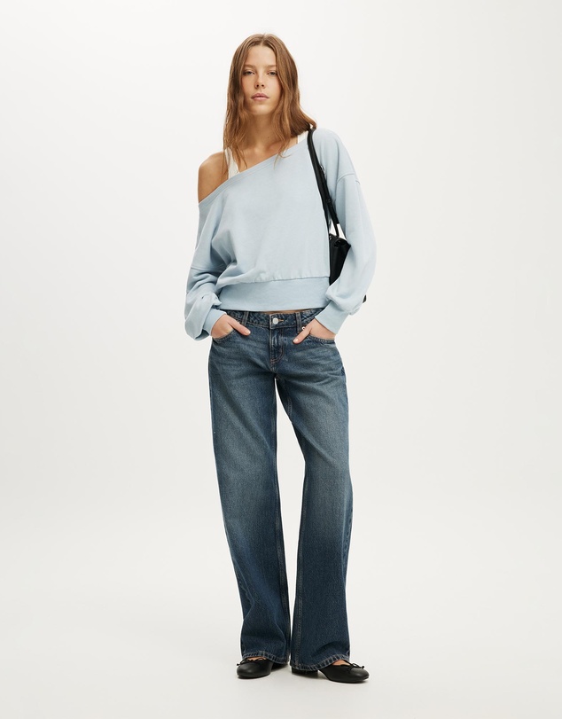 Cotton On - Relaxed Off Shoulder Sweatshirt
