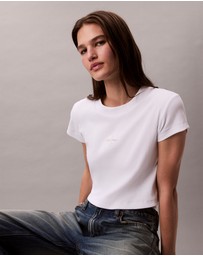 Calvin Klein Jeans - Monogram Logo Ribbed Baby Tee