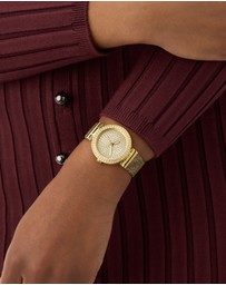 GUESS - Guess Ivy Ladies Beige Gold Tone Analogue Watch