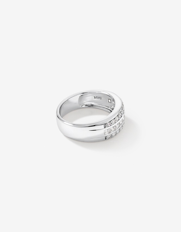 Michael Hill - Cubic Zirconia Wide Channel Set Ring in Sterling Silver