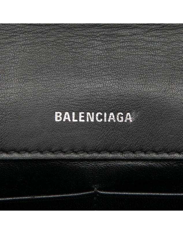 Pre-Loved by Azura Reborn - Pre-Loved Embossed Leather Allover Logo BB Wallet on Chain