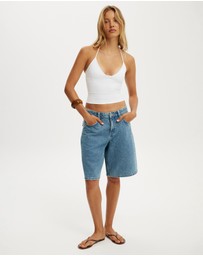 Cotton On - Baggy Denim Shorts
