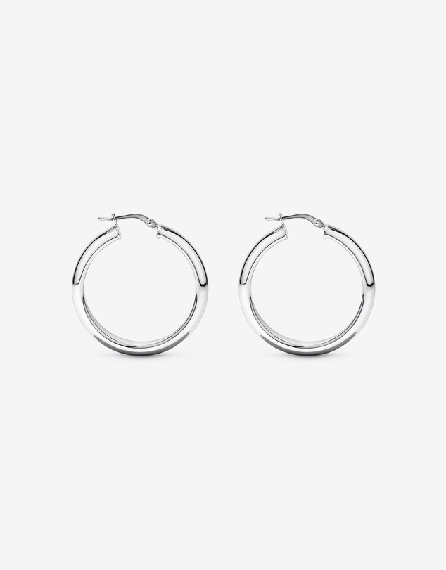 Michael Hill - Large Half Round Hoop Earrings in Sterling Silver