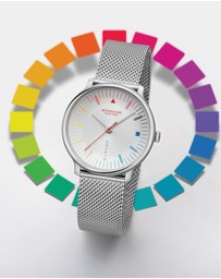 Mondaine - Mondaine Doppio Bauhaus Stainless Steel 33mm Watch