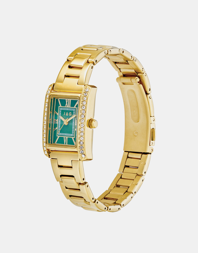 Jag - Sienna Womens Green Dial 22mm Gold Watch