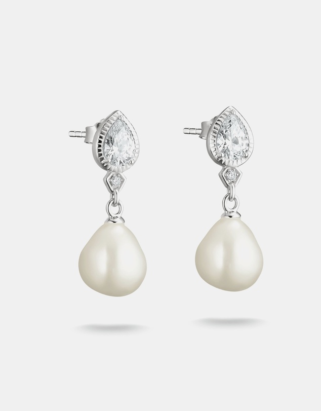 THOMAS SABO - THOMAS SABO Earrings pearl with zirconia in teardrop shape