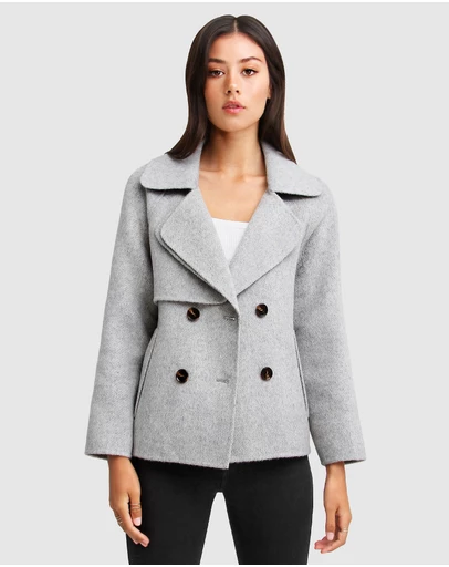 Belle & Bloom - I'm Yours Wool Blend Peacoat