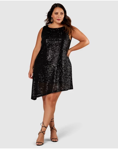 Pink Dusk by Curve Project - Vibration Sequin Dress