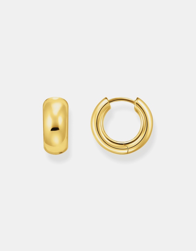 THOMAS SABO - Hoop earrings in chunky design mini gold