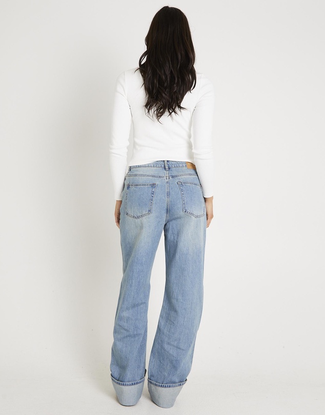 Subtitled - Demi Fold Hem Denim Jeans