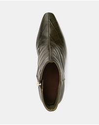 Wittner - Loz Croc Embossed Leather Ankle Boots