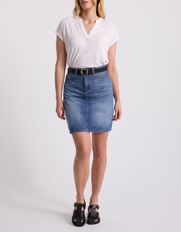 David Lawrence - Goldie Denim Mini Skirt