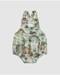 Fleur Harris - 'Prehistorica' Brontis Romper in Olive Leaf