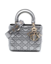 Pre-Loved by Azura Reborn - Pre-Loved Small Metallic Lambskin Cannage My ABCDior Lady Dior
