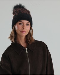 Morgan & Taylor - Hazel Leopard Beanie in Brown