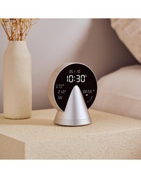 Lexon - Lexon Conic Radio Alarm Clock With Fm & Built-In Bluetooth Speaker - Alu Polish