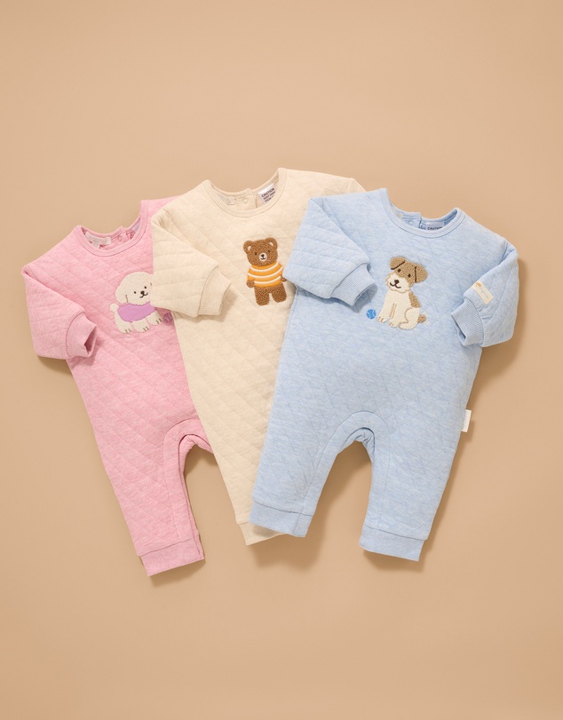 Purebaby - Quilted Track Growsuit-Kids-Babies