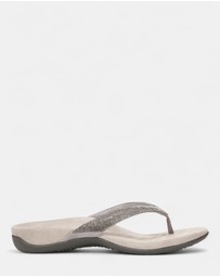 Vionic - Dillon Shine Toe Post Sandal - Stormy