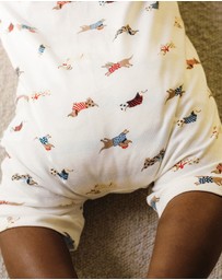 Kynd Baby - Day Or Night Onesie Short Sleeve in Dachshund